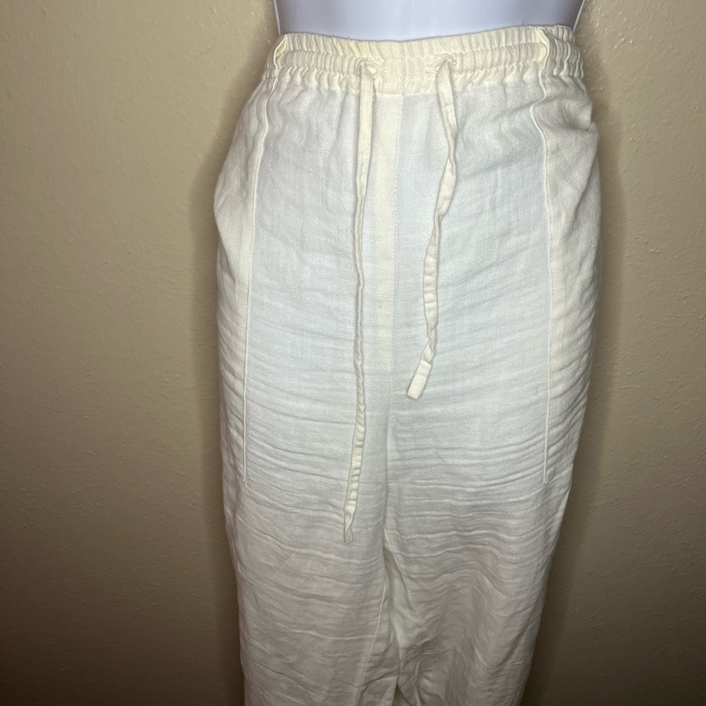 Eskandar White Linen Pants